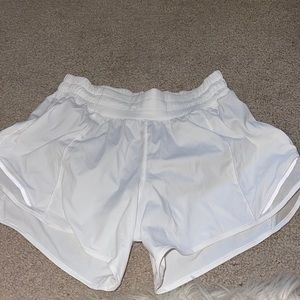 White lulu lemon shorts